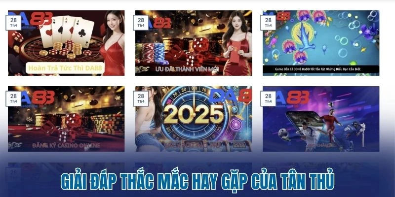 DA88 - Sân Cược Giải Trí Không Giới Hạn Chất Lượng Top 1 3 Giải đáp thắc mắc hay gặp của tân thủ