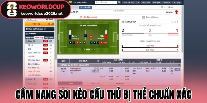 Cẩm nang soi kèo cầu thủ bị thẻ chuẩn xác