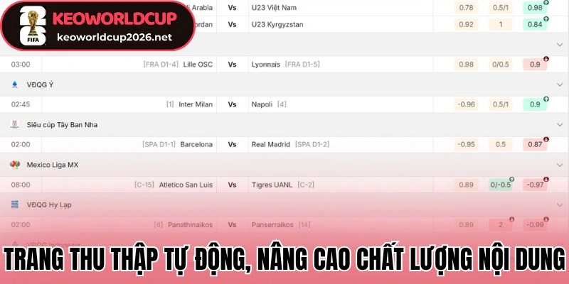 Thu Thập Cookie - Hiểu Rõ Khi Sử Dụng keoworldcup2026.net 2 Trang thu thập tự động, nâng cao chất lượng nội dung