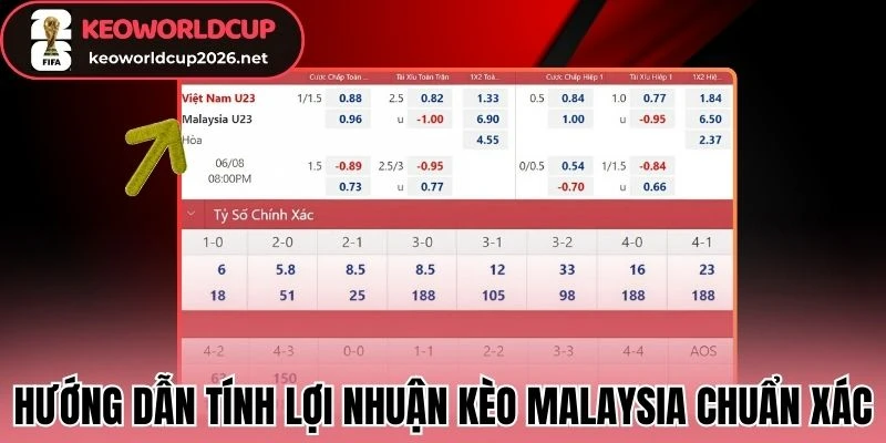 Hướng dẫn tính lợi nhuận kèo Malaysia chuẩn xác