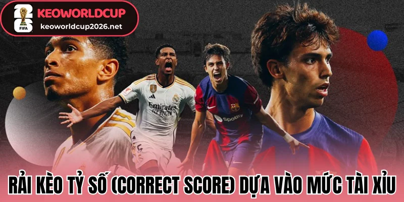 Rải kèo tỷ số (Correct Score) dựa vào mức tài xỉu