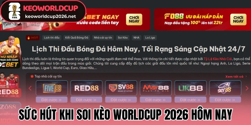 Địa chỉ cập nhật tin tức soi kèo Worldcup 2026