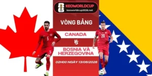 Tỷ lệ kèo Canada vs Bosnia và Herzegovina - Bảng B World Cup 02h00 13/06/2026