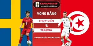 Tỷ lệ kèo nhà cái Thụy Điển vs Tunisia - Bảng F World Cup 09h00 15/06/2026