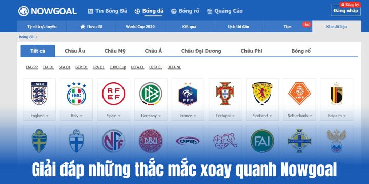 Tổng hợp & giải đáp nhanh thắc mắc về Nowgoal